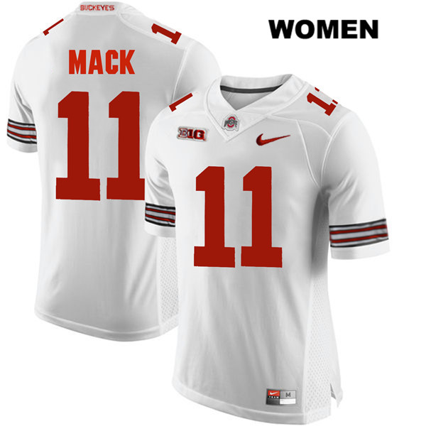 Ohio State Buckeyes Women's Austin Mack #11 White Authentic Nike College NCAA Stitched Football Jersey NT19W25LZ